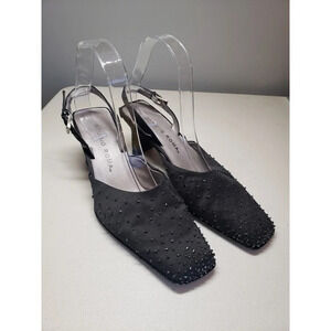 Studio Roma Women's Heels Size 7.5 Satin With Bead Detail